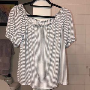 Striped Off-Shoulder Blouse